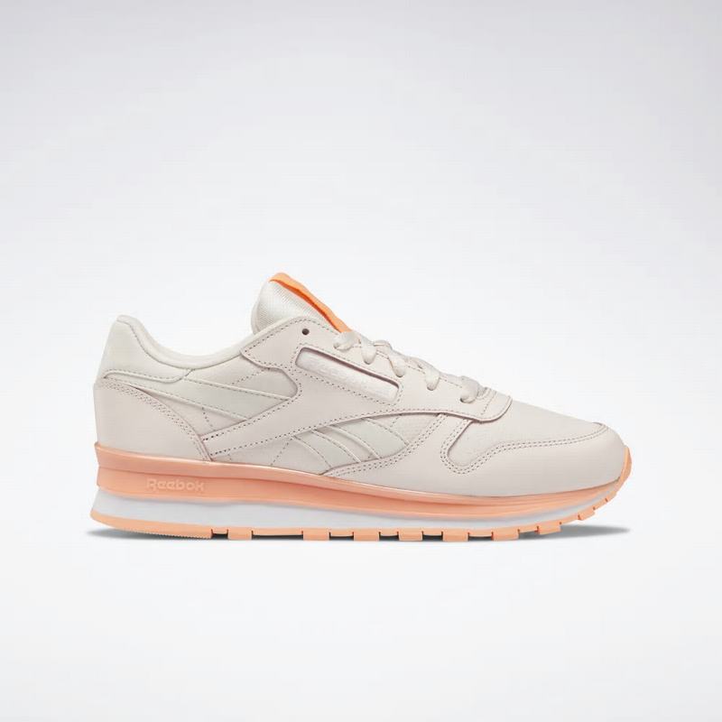Reebok Classic Leather Shoes Womens Pink/Rose India RE2312EN